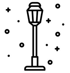 Lamp Post With Snow Icon Winter City Related