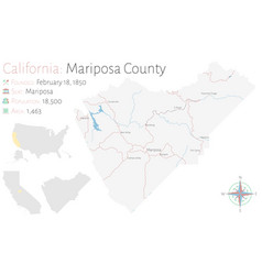 Map Mariposa County In California