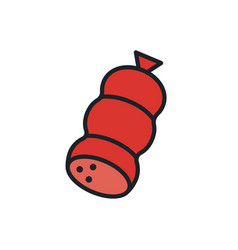 Sausage Meatloaf Icon Isolated Linear