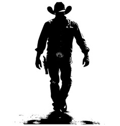 Cowboy Walking Silhouette