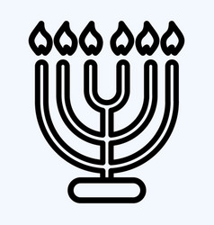 Icon Menorah Suitable For House Symbol Line Style