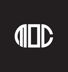 Moc Letter Logo Design On Black Background