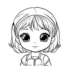 Cute Little Girl Anime Manga Graphic Design