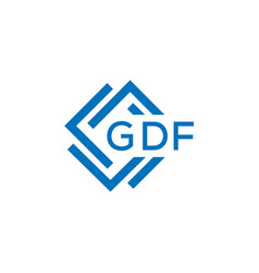 Gdf Letter Logo Design On White Background