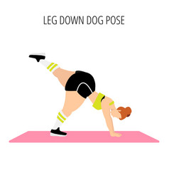 Leg Down Dog Pose Yoga Workout