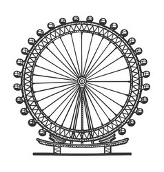 London Eye Ferris Wheel Sketch