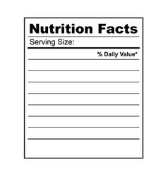 Nutrition Facts Information About