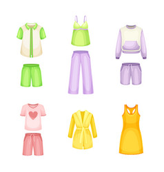 Set Of Pajamas Female Sleepwear Cotton Textile