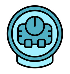 Waffle Maker Timer Icon Flat