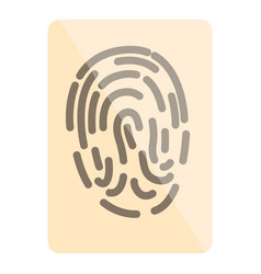 Crime Fingerprint Icon Cartoon Man