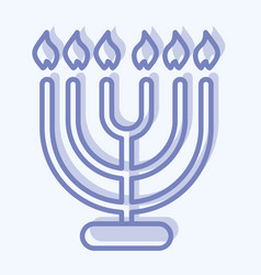 Icon Menorah Suitable For House Symbol Two Tone