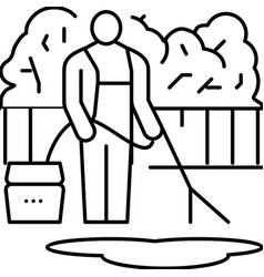 Pressure Washing Line Icon