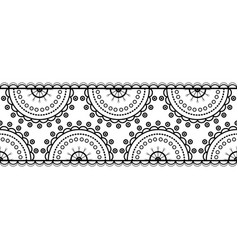 Seamless Border With Mandala Lace Ornament