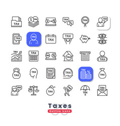 Taxes Outline Icons