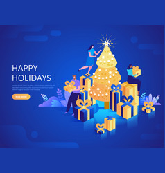 Winter Holidays Landing Page Template