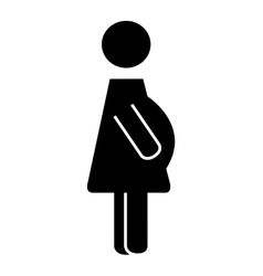 Pregnant woman symbol stylized sketch Royalty Free Vector