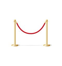 Fencing Gold Bollards With Red Rope Template