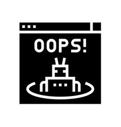 Oops Web Error Glyph Icon