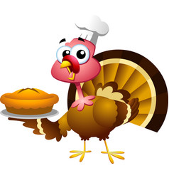 Turkey Baby Chef Cartoon Character