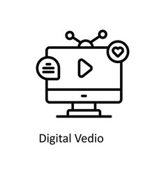 Digital Video Sc Outline Icon Design