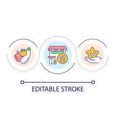 Healthy Street Food Loop Concept Icon