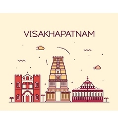 Visakhapatnam Skyline Linear Style