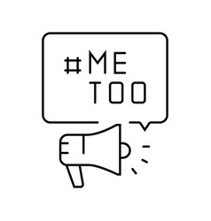 Metoo Movement Feminism Woman Line Icon