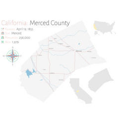 Map Merced County In California