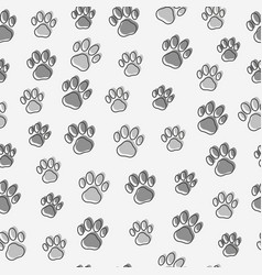 Dog paw print seamless pattern Royalty Free Vector Image