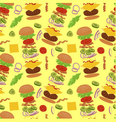 Hamburger Seamless Pattern