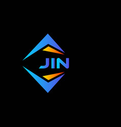 Jin Abstract Technology Logo Design On Black