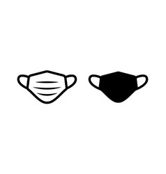 Medical Face Shield Mask Icon Isolated