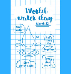 Poster Or Postcard For World Water Day