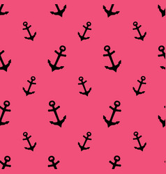 Anchor Silhouette Seamless Pattern