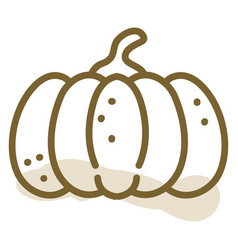 Autumn Pumpkin On A White Background