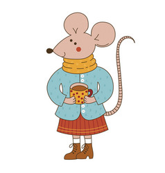 Cute Mouse Character Colorful