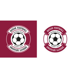 Football Emblem Of The Qatar Amateur League