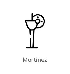 Outline Martinez Icon Isolated Black Simple Line