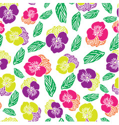 Seamless Abstract Pansy Pattern