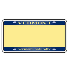 Blank Vermont License Plate