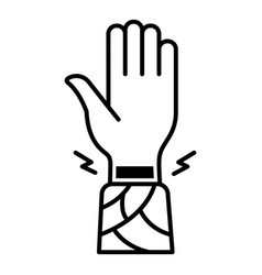 Frostbite Wrist Hand Icon Outline Style