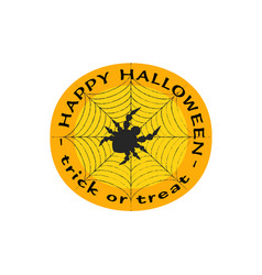 Halloween Orange Icon Big Spider Web