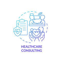 Healthcare Consulting Blue Gradient Concept Icon