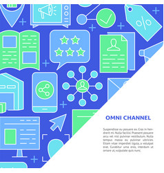 Omni Channel Marketing Poster With Place For Text