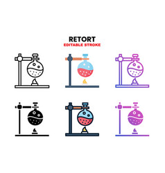 Retort Icon Set With Different Styles