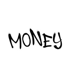 Sprayed Money Font Graffiti With Overspray