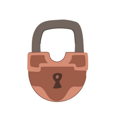 Iron Padlock Vintage Cartoon