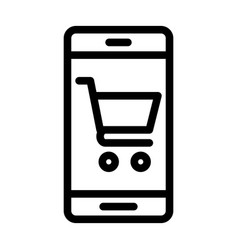 Online Shopping Thick Line Icon