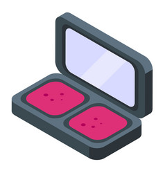 Face Powder Icon Isometric Woman Fashion