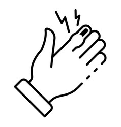 Frostbite Hand Finger Icon Outline Style